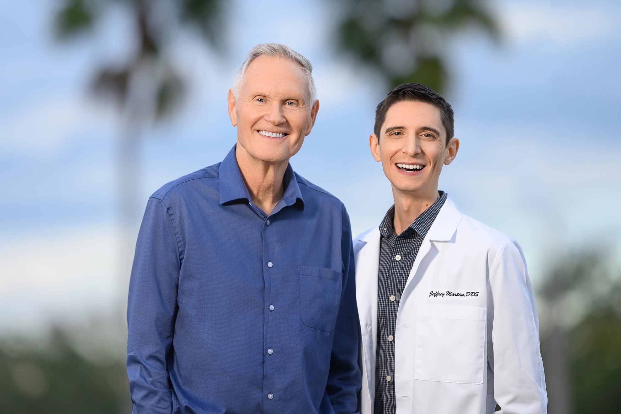 Roy, patient, with dr Jeffrey Martins DDS of Paradise Dental