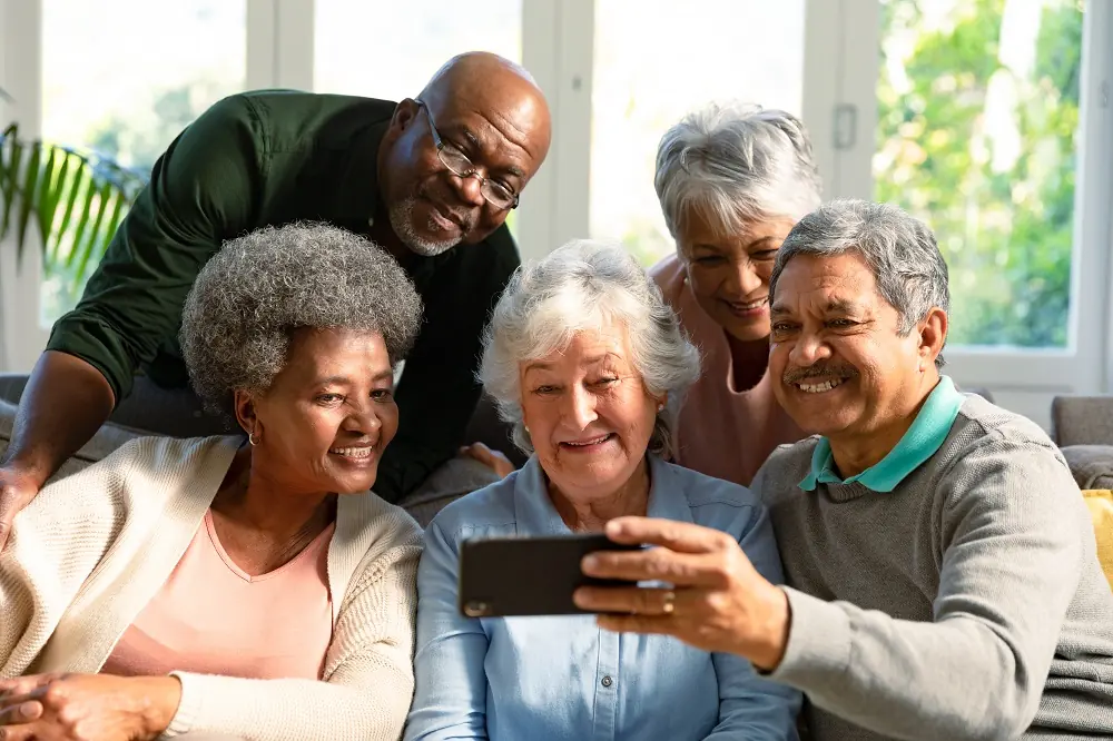 Group of seniors enjoying a moment