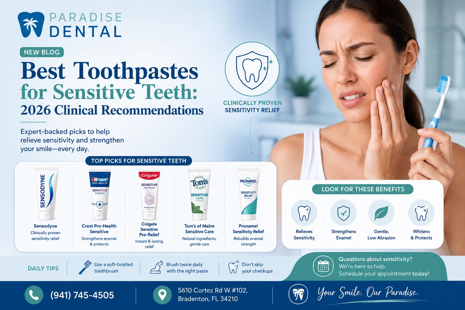 Best Toothpastes for Sensitive Teeth: 2026 Clinical Recommendations