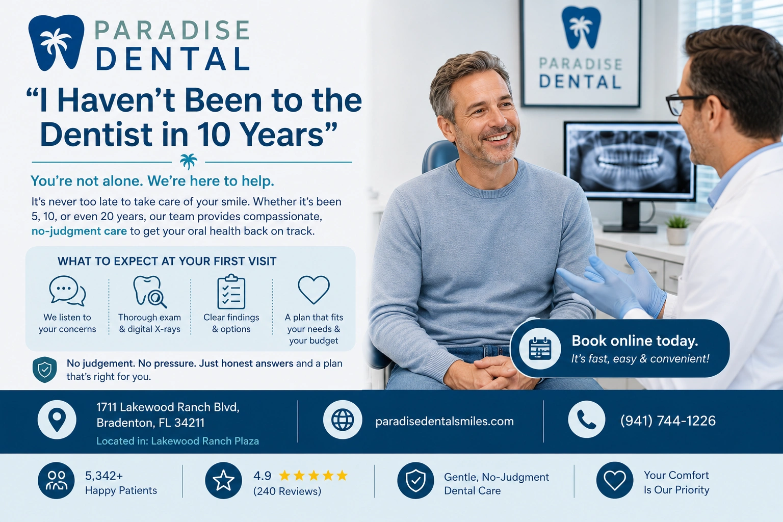 I haven't been to dentist 10 years