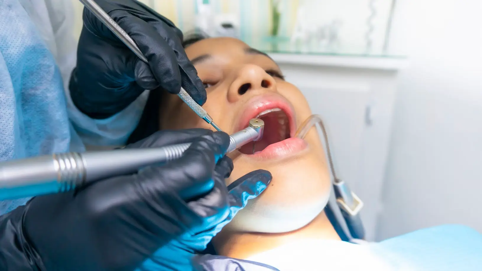 Dental procedure in progress